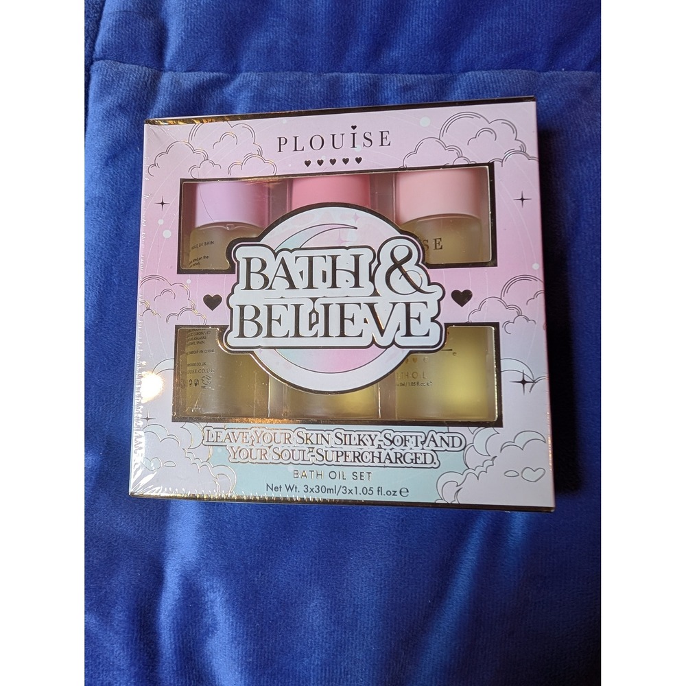 P.Louise Bath Oil Set Women OS Pink Bath & Believe Rainbow Sherbet 3 Pack NWT